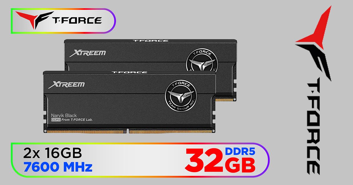 Teamgroup T-Force XTREEM 32GB (2x16GB) DDR5 7600MHz CL36 Memory