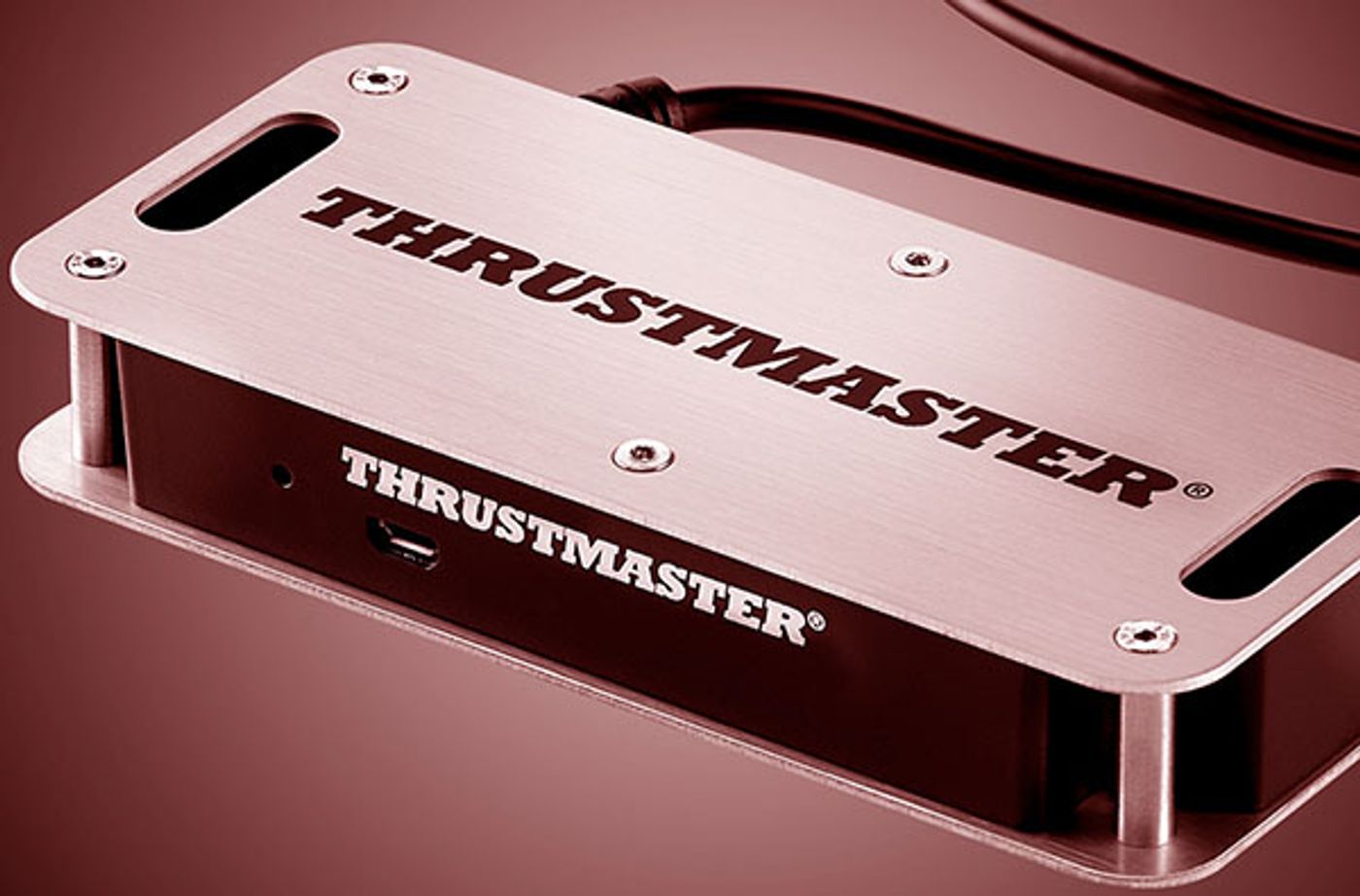 Thrustmaster 4060091 Sim Hub showing its numbered DIN ports
