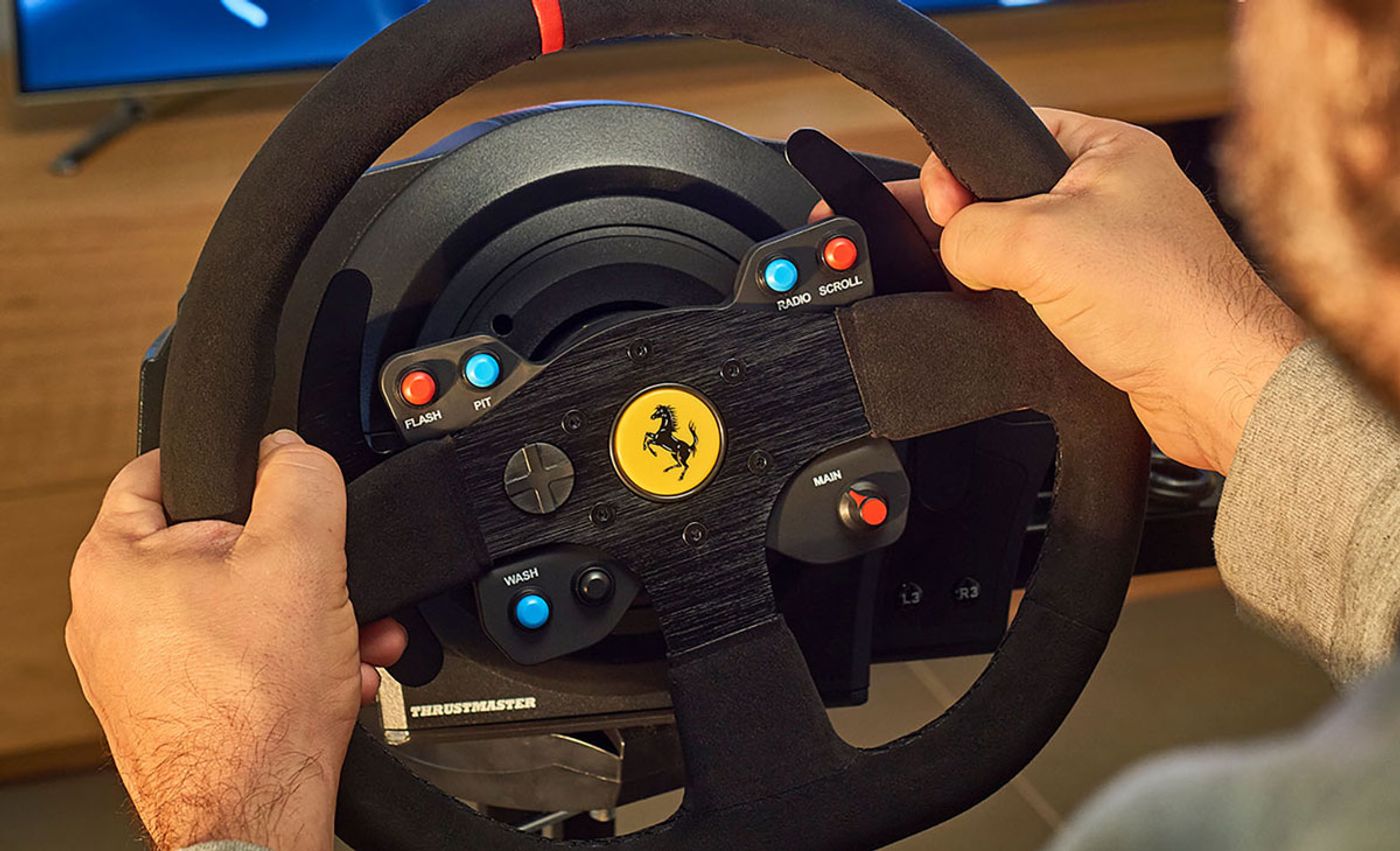 The 599XX EVO 30 Wheel Add-On Alcantara Edition viewed at an angle