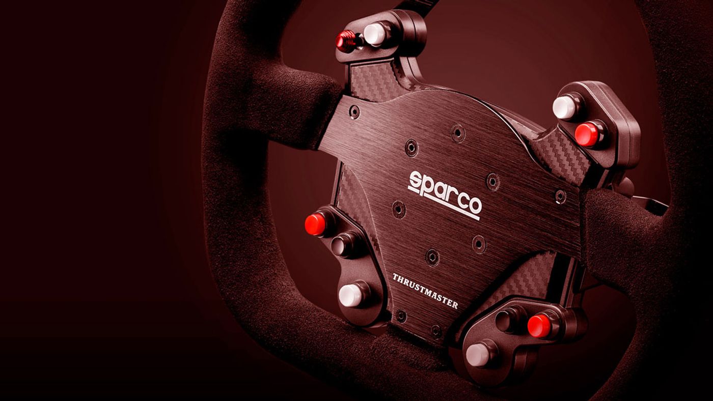 Thrustmaster COMPETITION WHEEL Add-On Sparco P310 Mod shown face on