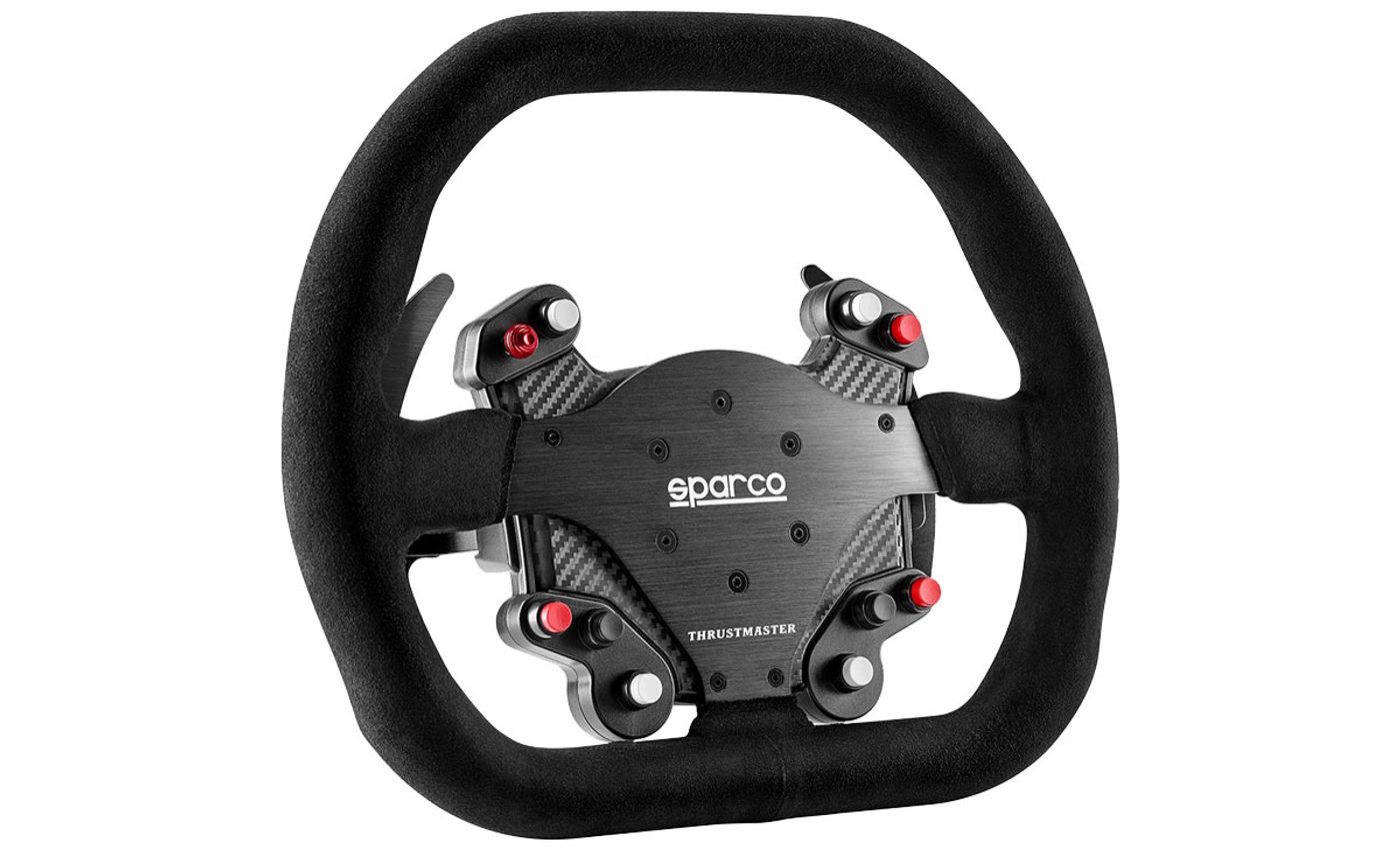 Rear of the COMPETITION WHEEL showing the two metal paddle shifters and button layout