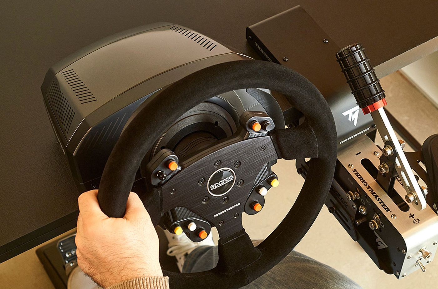 The inside face of the R383 Mod showing action buttons and directional pad