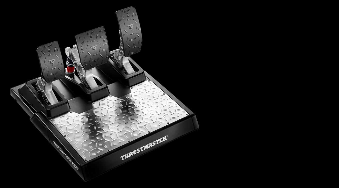 Thrustmaster T-LCM rubber grip set laid out before fitting