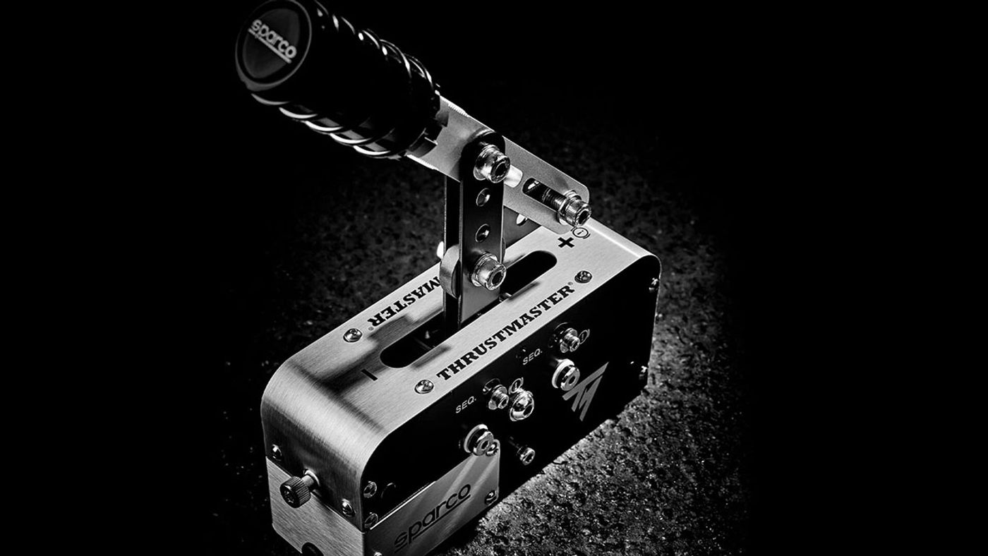 Side view of the TSS Handbrake Sparco Mod Plus showing the height-adjustable lever
