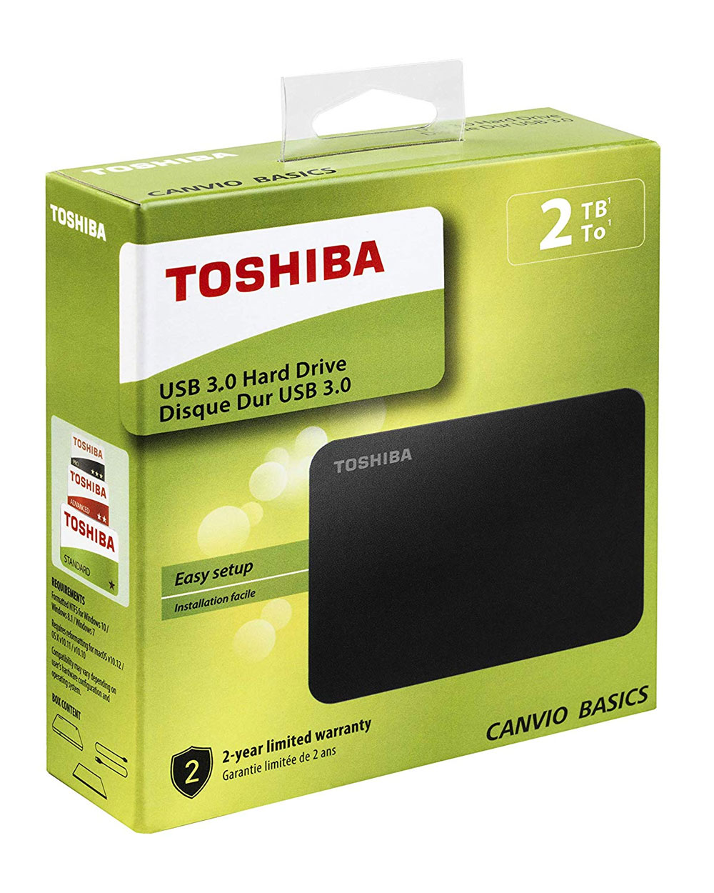 Toshiba Canvio Basics 2TB External HDD - Black - Best Deal - South