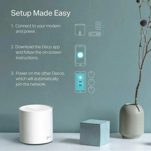 TP-LINK Deco X20 AX1800 Whole Home Mesh Wi-Fi 3 Pack - Fast