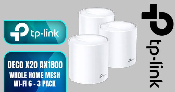 TP-LINK Deco X20 AX1800 Whole Home Mesh Wi-Fi 3 Pack - Fast