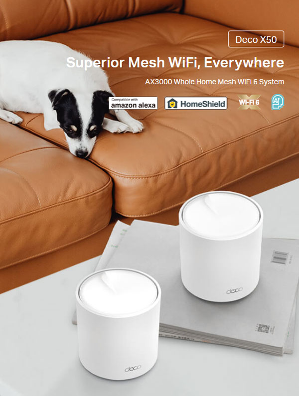 TP-Link Deco X50 AX3000 Mesh Wi‑Fi 2‑Pack — Whole Home AX3000 TP-Link Deco X50 AX3000 Mesh Wi‑Fi 2‑Pack — Whole Home AX3000