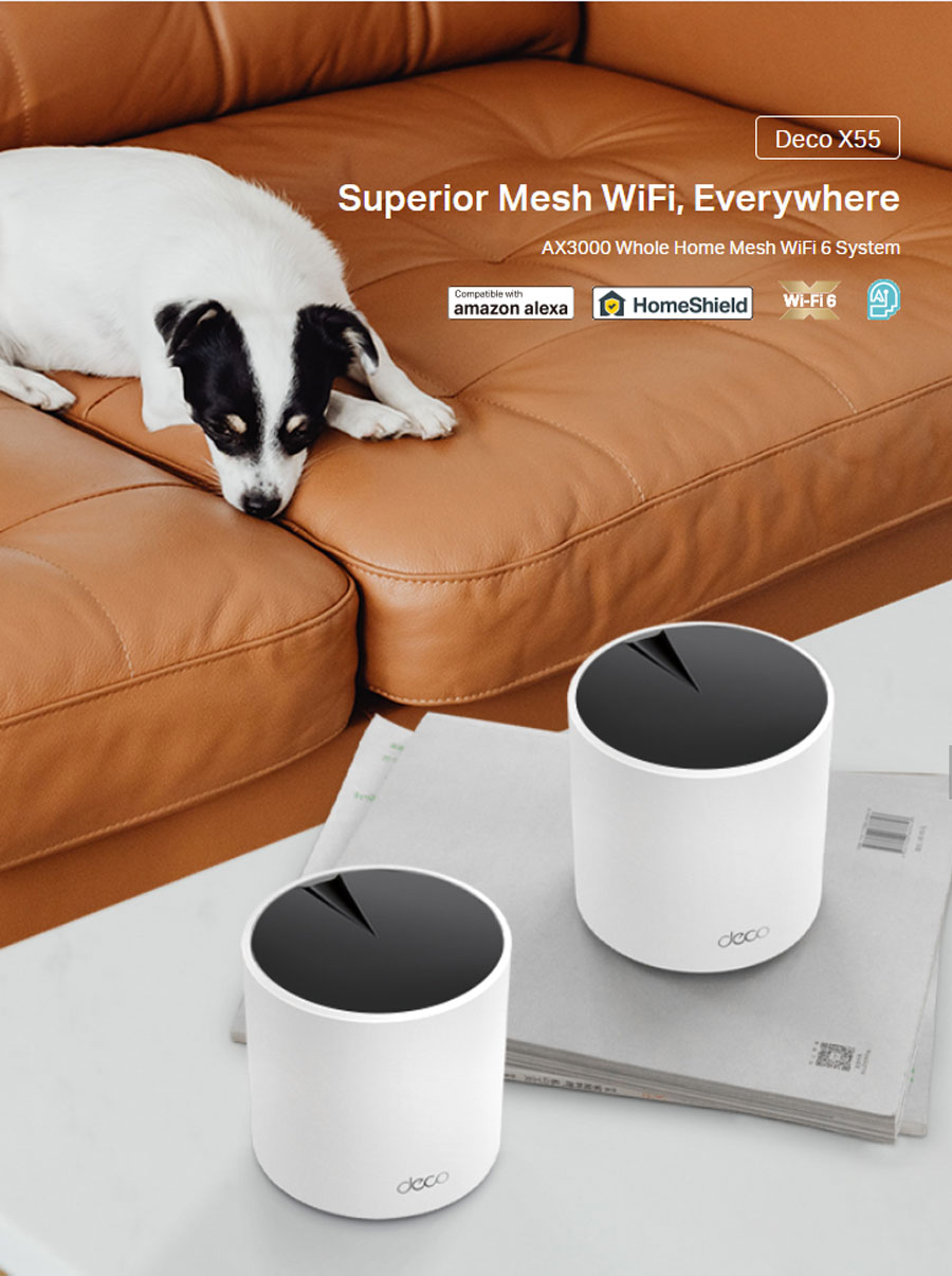 TP-Link Deco X55 AX3000 Wi-Fi 6 Mesh System View