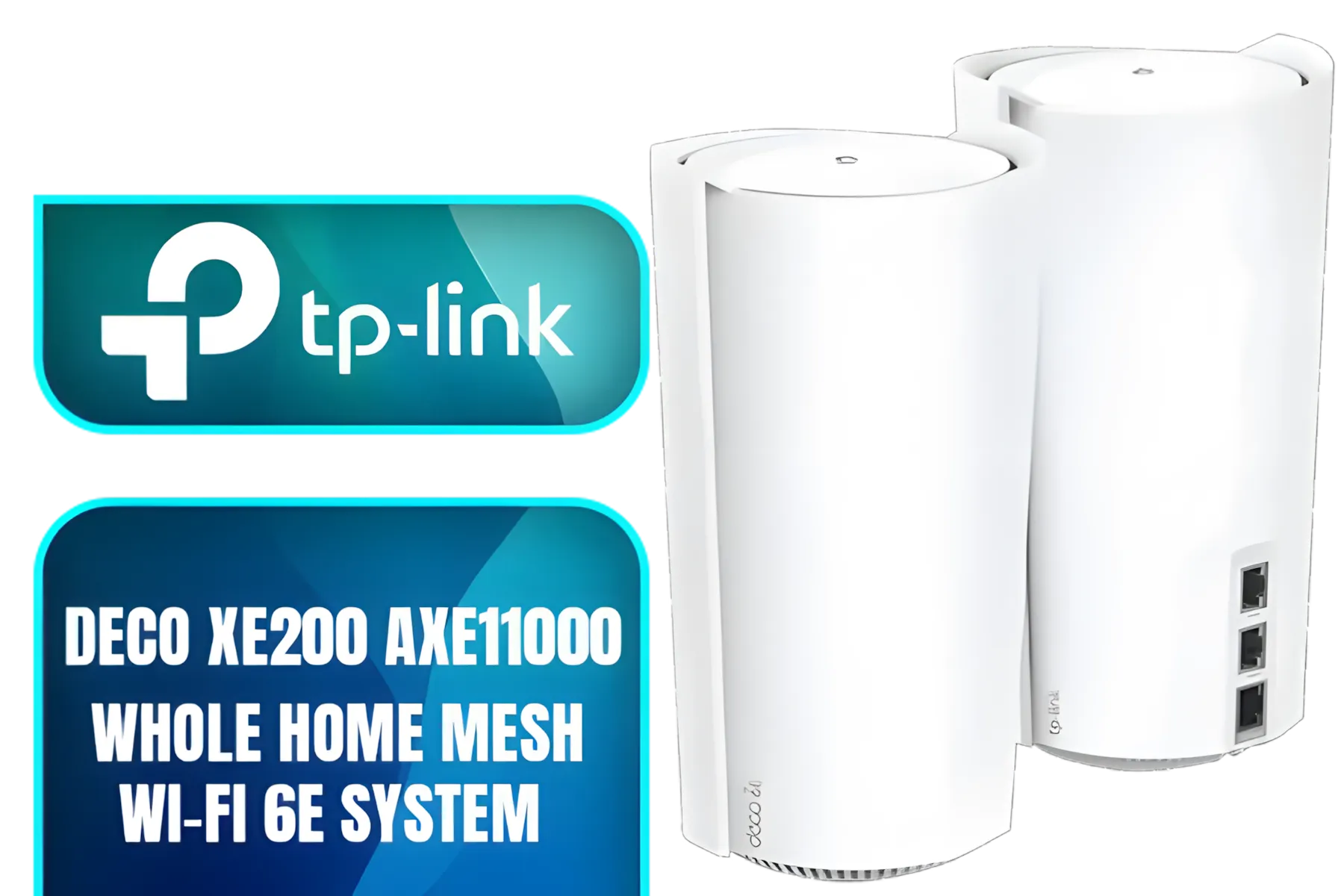 TP-Link Deco Mesh WiFi AXE11000 Tri-Band WiFi 6E Mesh Network System(Deco XE200) - Replaces Wireless Internet Router and Extender, 10Gbps Ethernet Port, Compatible with Alexa, 2-Pack / NET-DECO-XE200-2PK