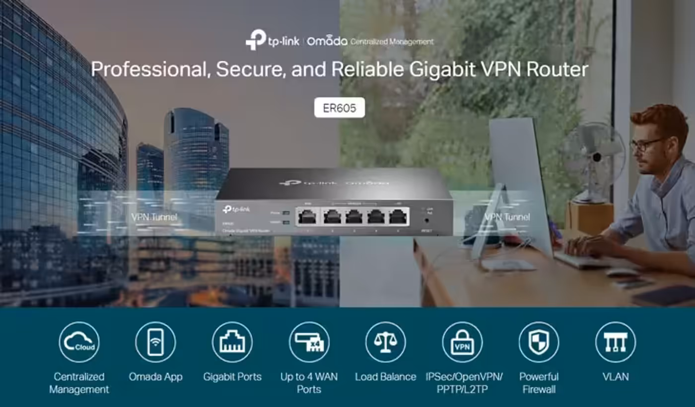TP-LINK ER605 Omada Gigabit VPN Router