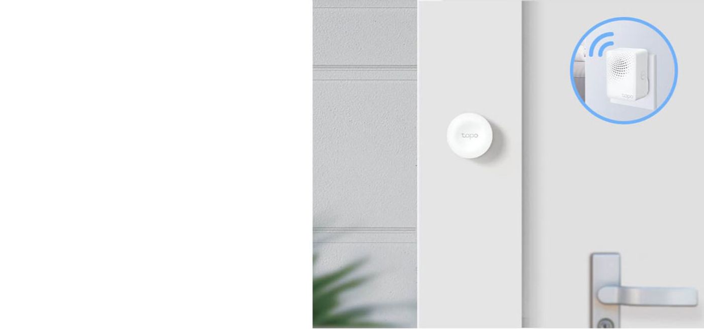 TP-Link Tapo S200B fitted next to a front door as a smart doorbell