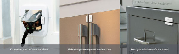 Tapo T110 Sensor installed in a cabinet