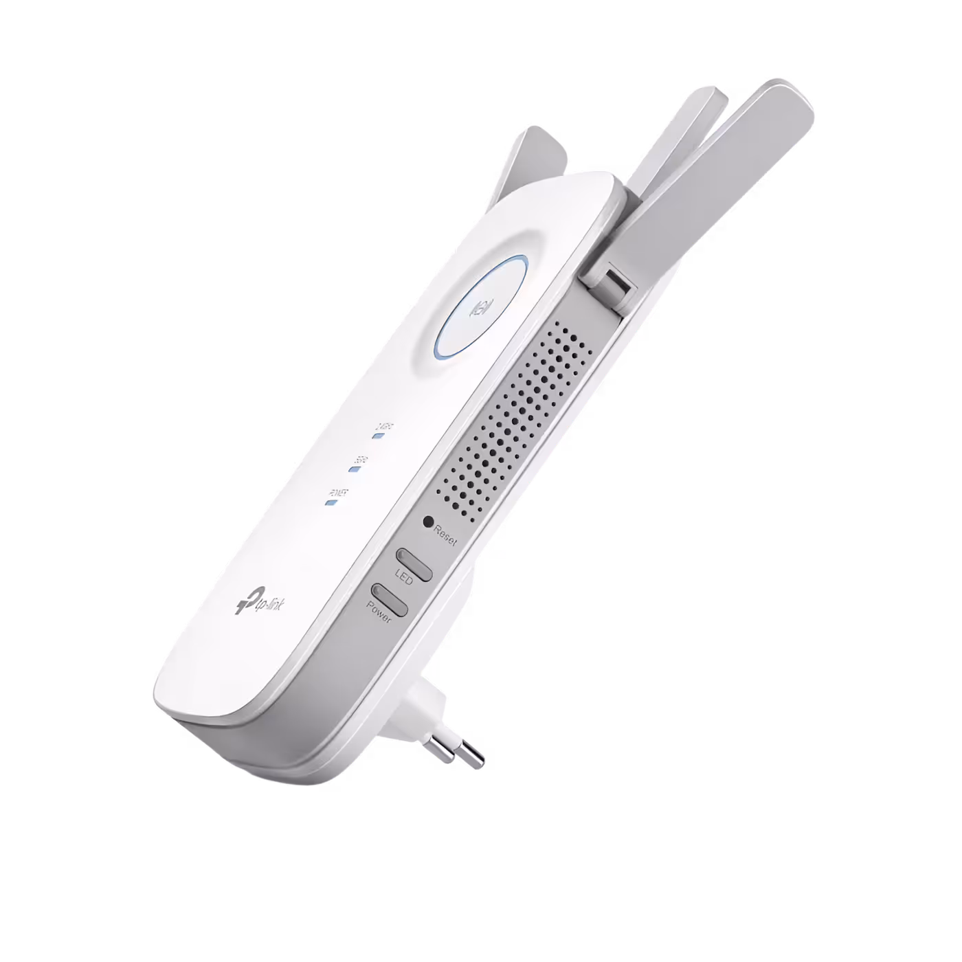 Range extender featuring three adjustable external antennas for improved signal reach