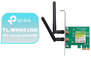 TP-LINK TL-WN881ND 300Mbps Wireless N PCI Express Adapter - Image 1