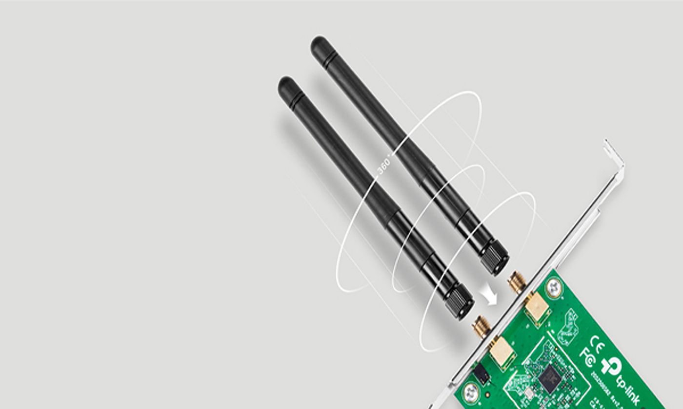 TP-LINK TL-WN881ND Wireless N PCI Express Adapter Desktop View