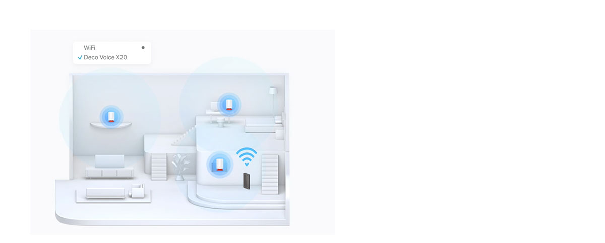 TP‑Link Deco Voice X20 AX1800 Mesh Wi‑Fi 6 System (Pack of 3