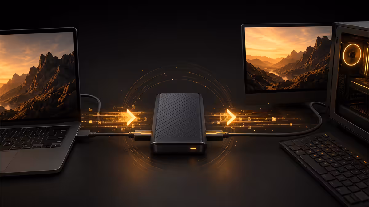 External NVMe data transfer