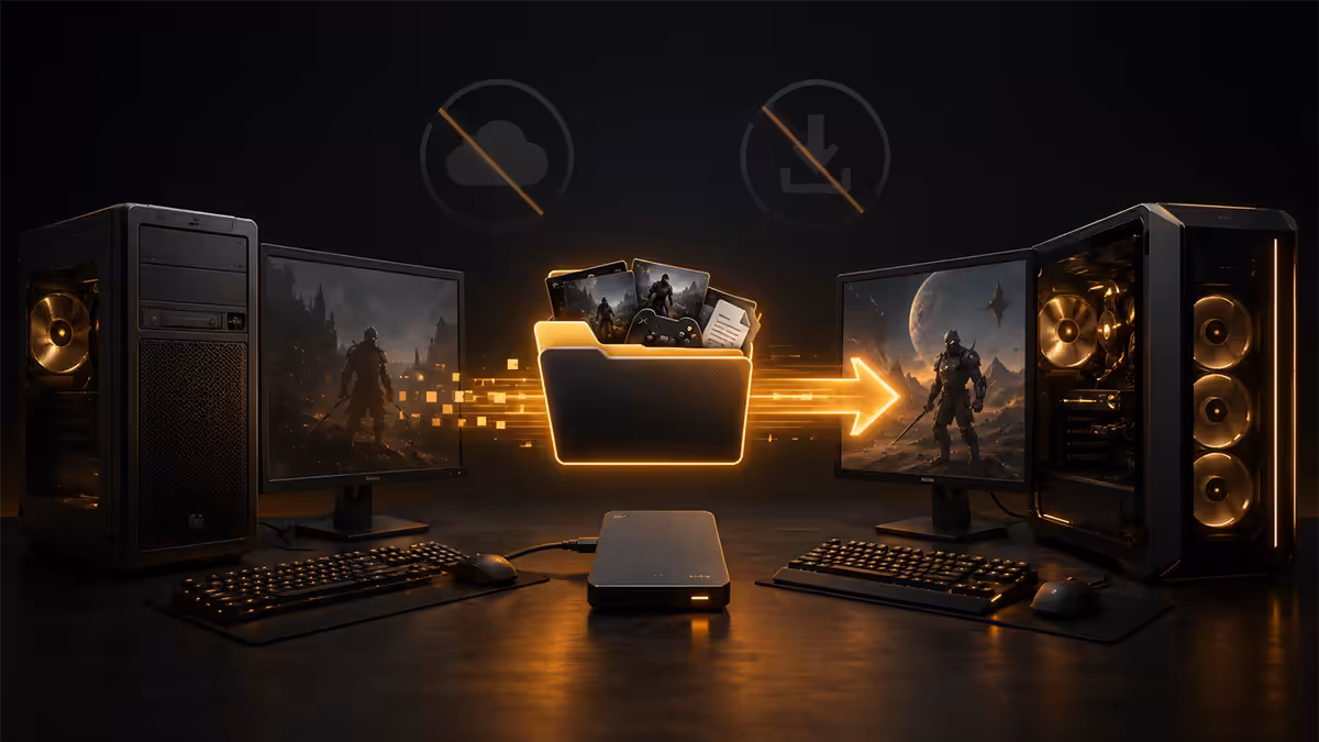 Move Steam library to new PC