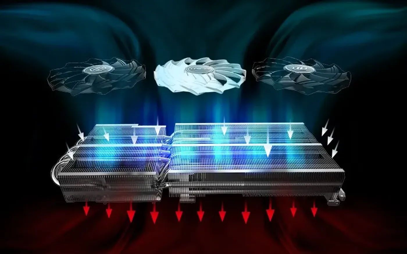 Taichi 3X triple fan cooling system design