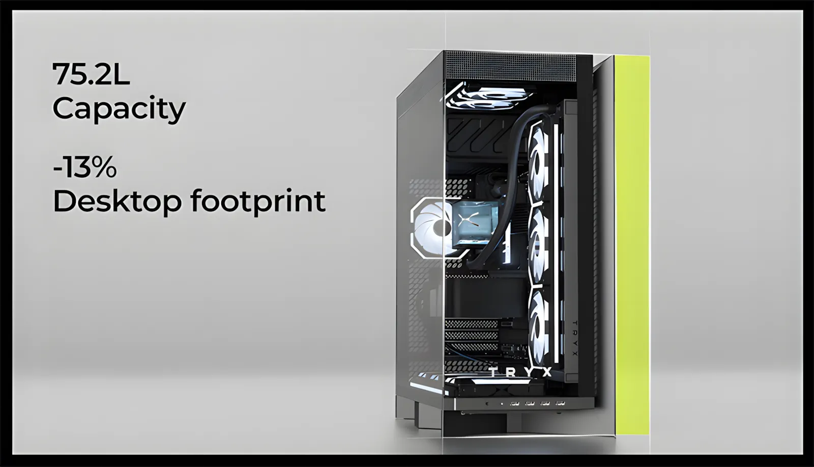 TRYX LUCA L70 E-ATX Mid-Tower Gaming Case, Tempered Glass | Evetech