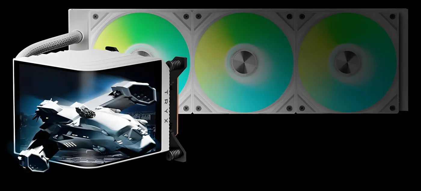 Liquid cooler featuring the world's first 6.67-inch L-shaped AMOLED screen