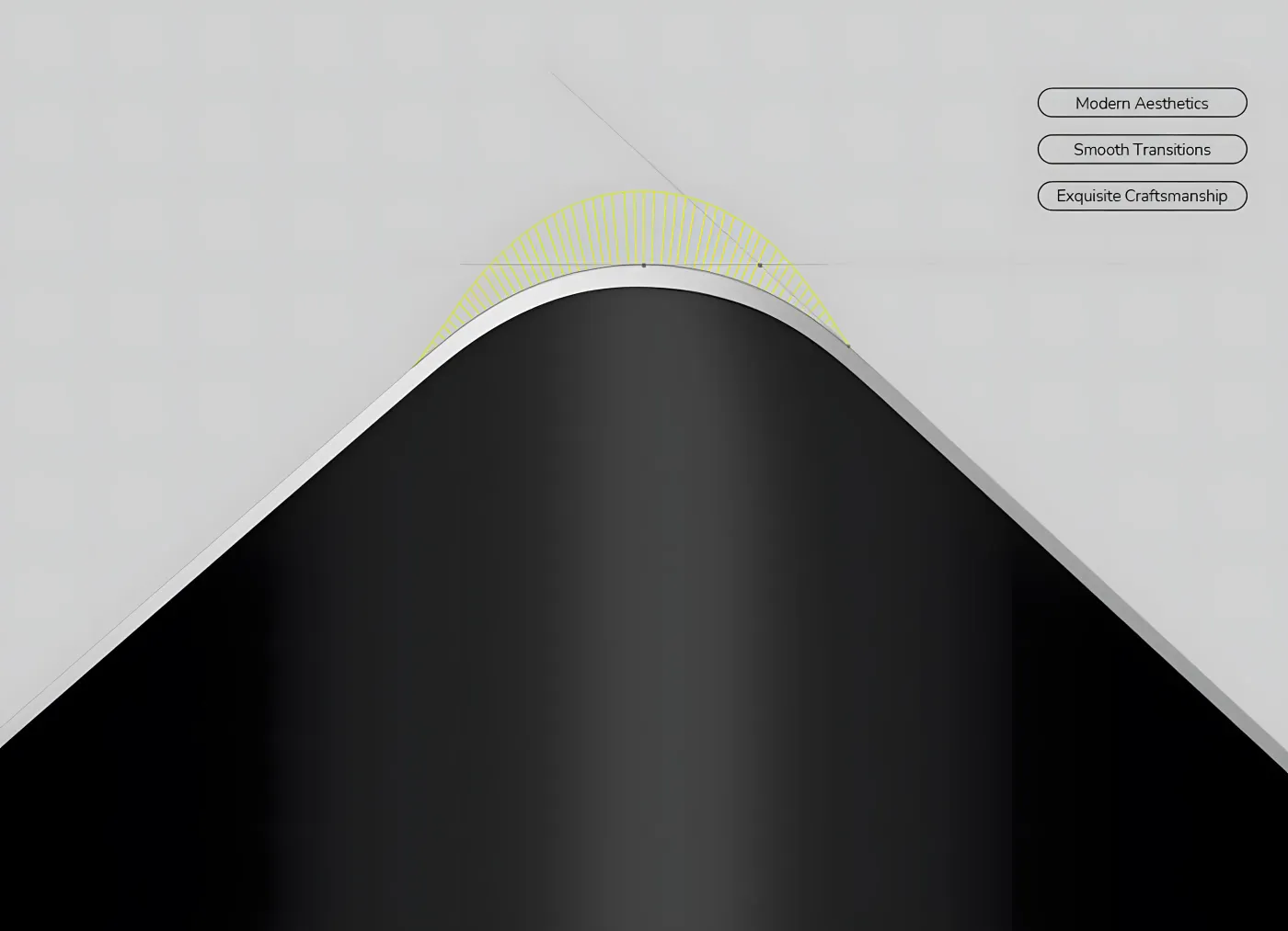 Detailed view of the G2 curvature screen on the TRYX Panorama cooler