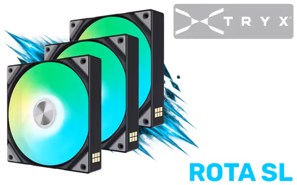 TRYX ROTA SL ARGB 120mm Pack of 3 — Quiet RGB Cooling - image 1 TRYX ROTA SL ARGB 120mm Pack of 3 — Quiet RGB Cooling - image 1