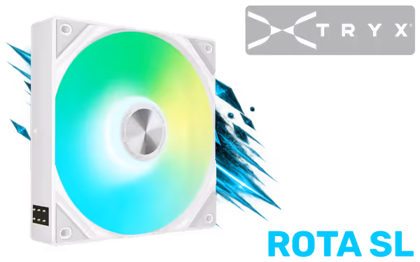 TRYX ROTA SL ARGB 120mm Case Fan White 28.87 dB - image 1 TRYX ROTA SL ARGB 120mm Case Fan White 28.87 dB - image 1