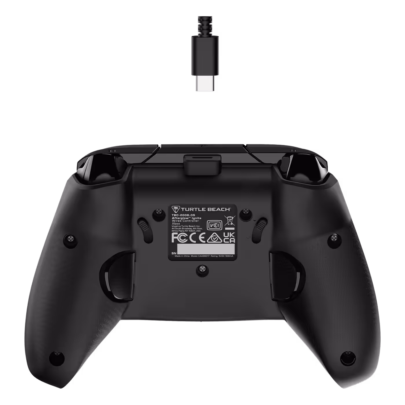 Back of the Turtle Beach Afterglow Ignite showing its back buttons