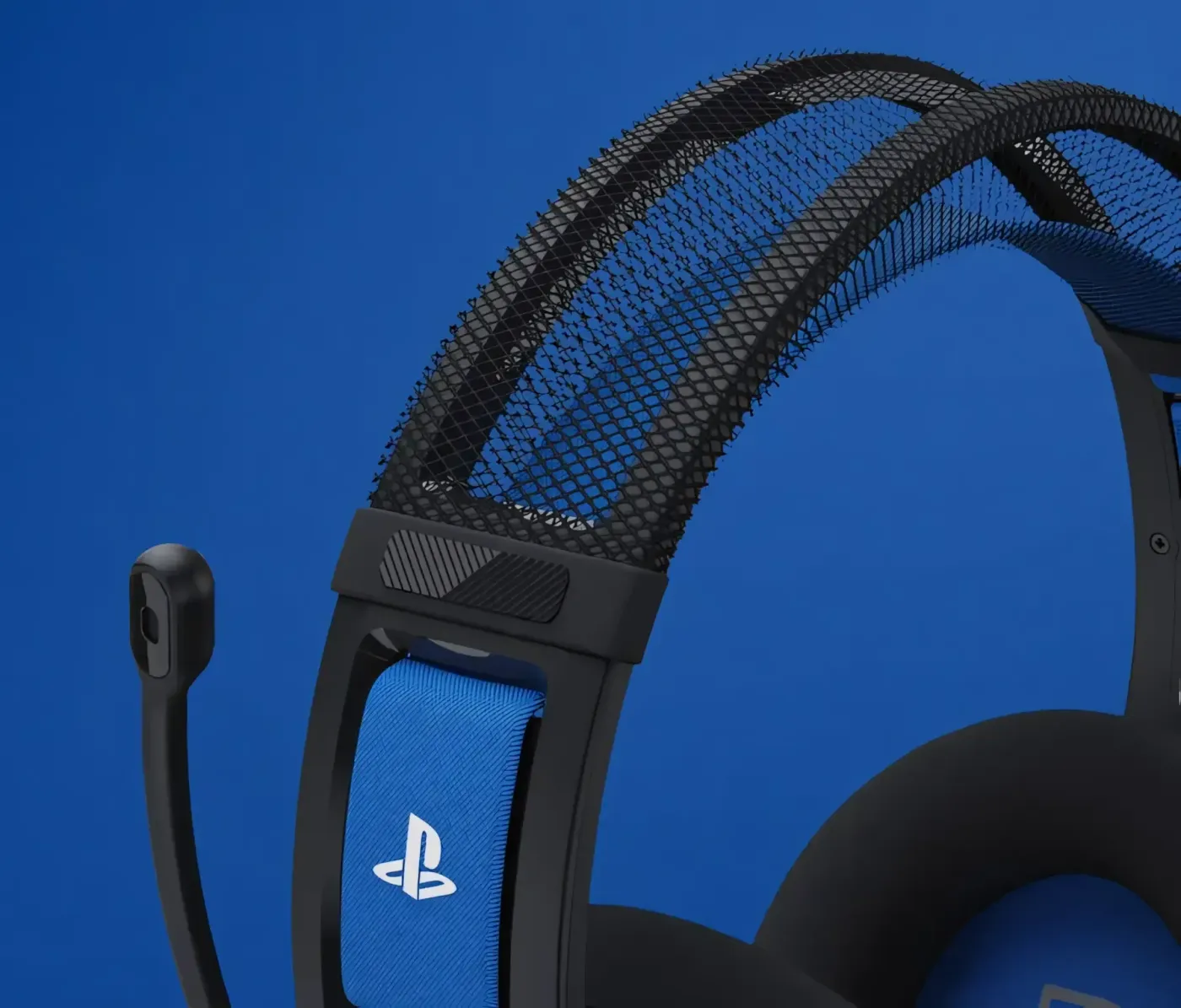 Gaming headset featuring floating headband and memory foam ear cushions