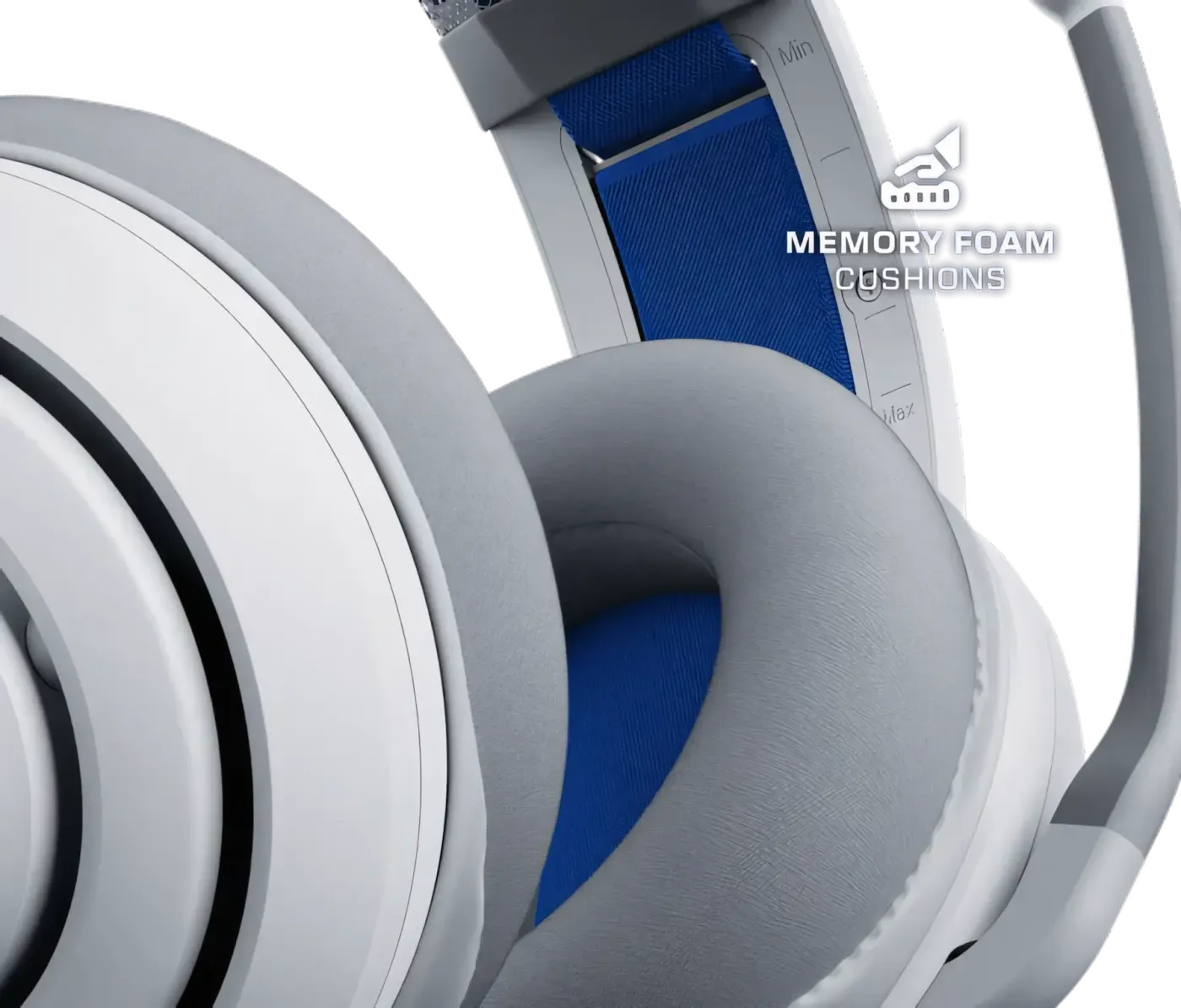 White Turtle Beach Atlas 200 gaming headsets with flexible microphone and adjustable ear cups
