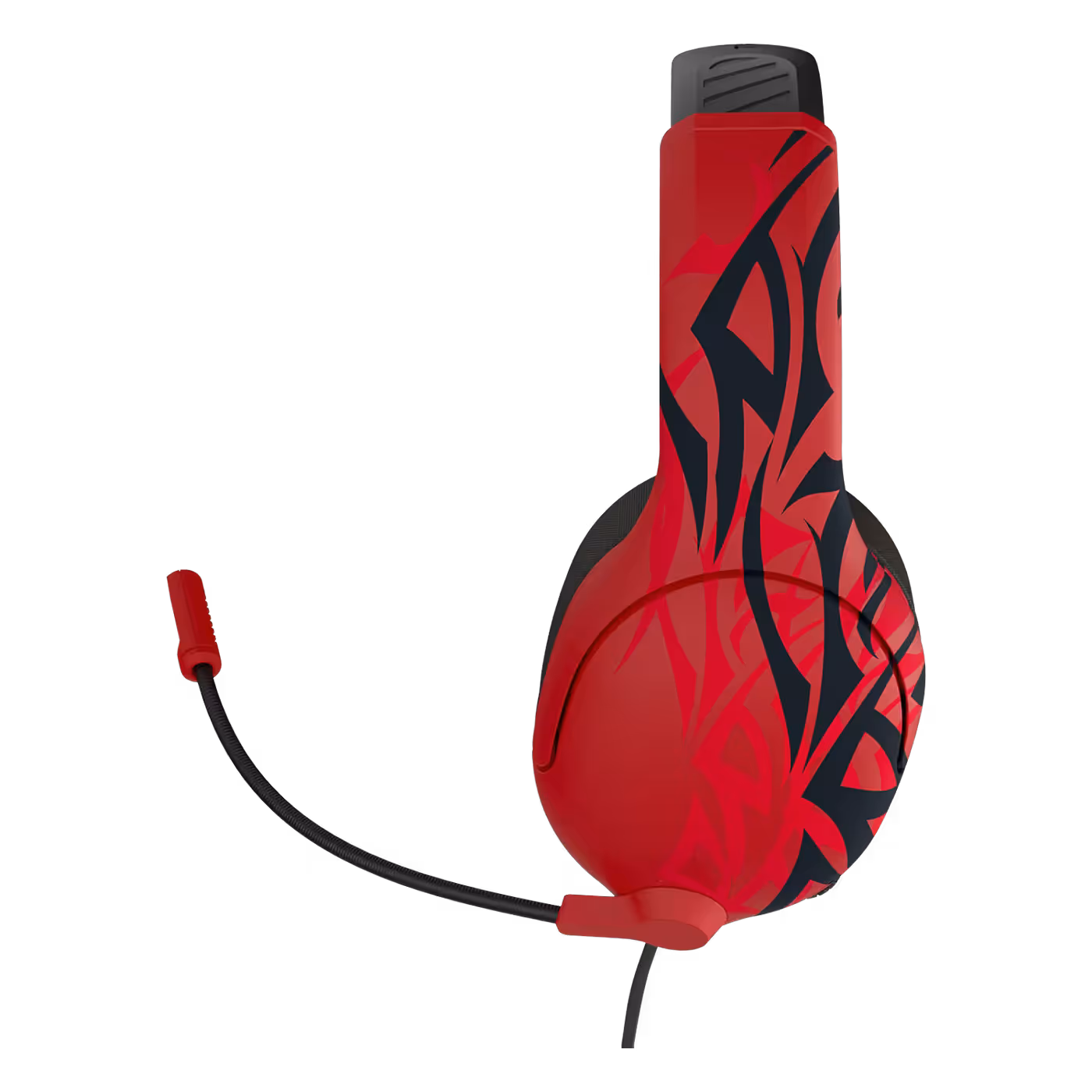 Side view of the Spirit Red Airlite Fit headset with its microphone