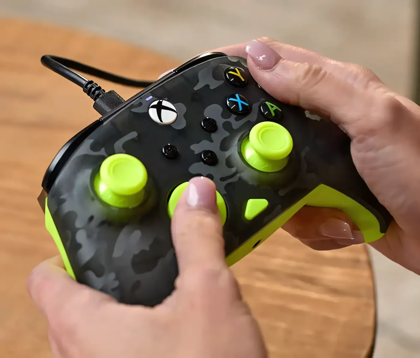 Ergonomic gaming controller with textured grips and comfortable design features