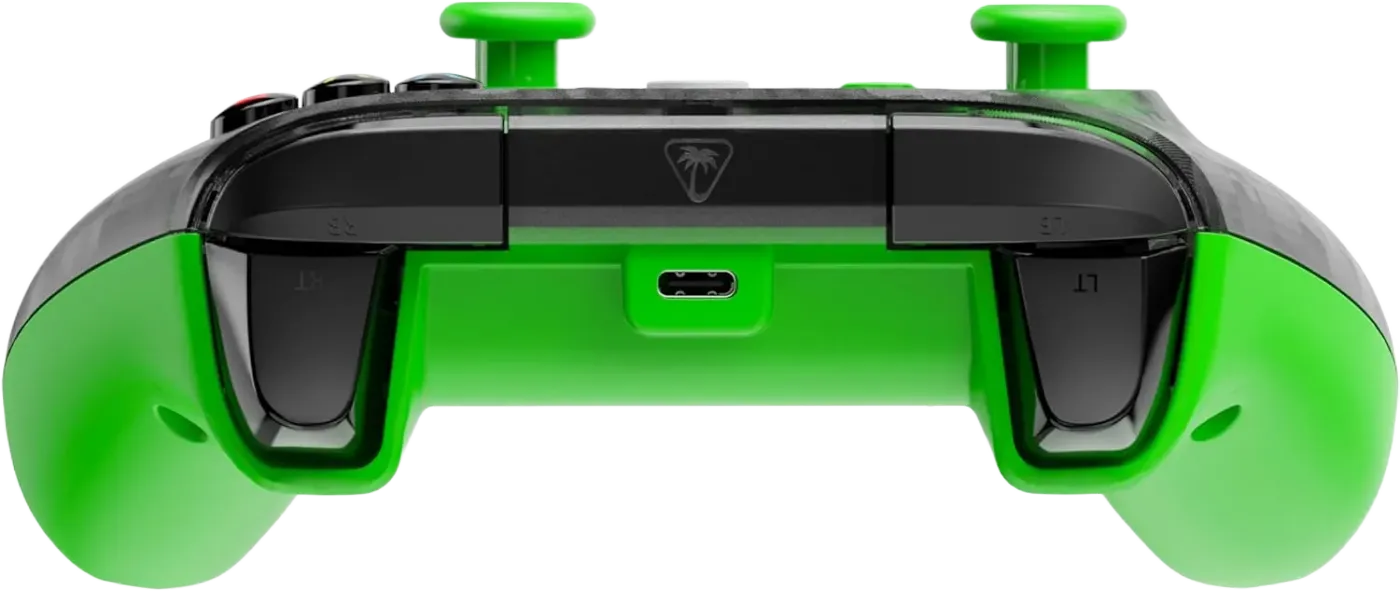 Gaming controller displayed on screen with settings options