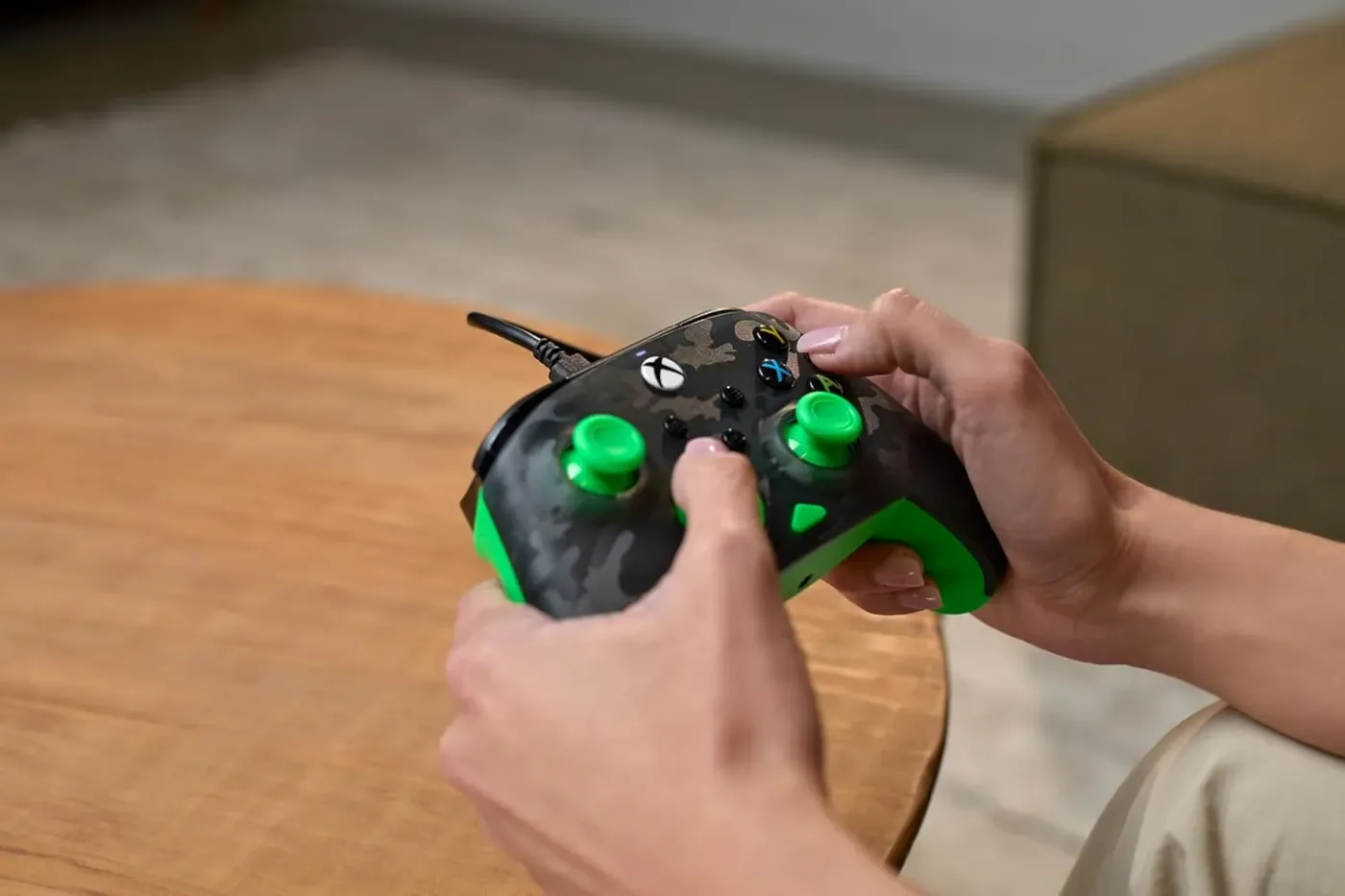 Ergonomic controller design highlighting comfortable grip features