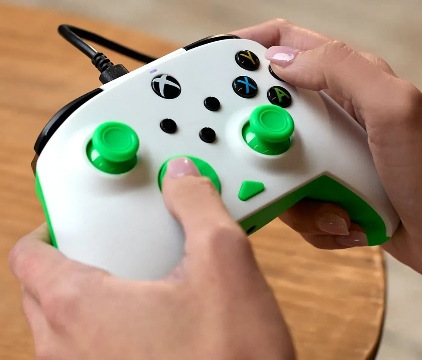 Ergonomic gaming controller with textured grips for comfortable extended play