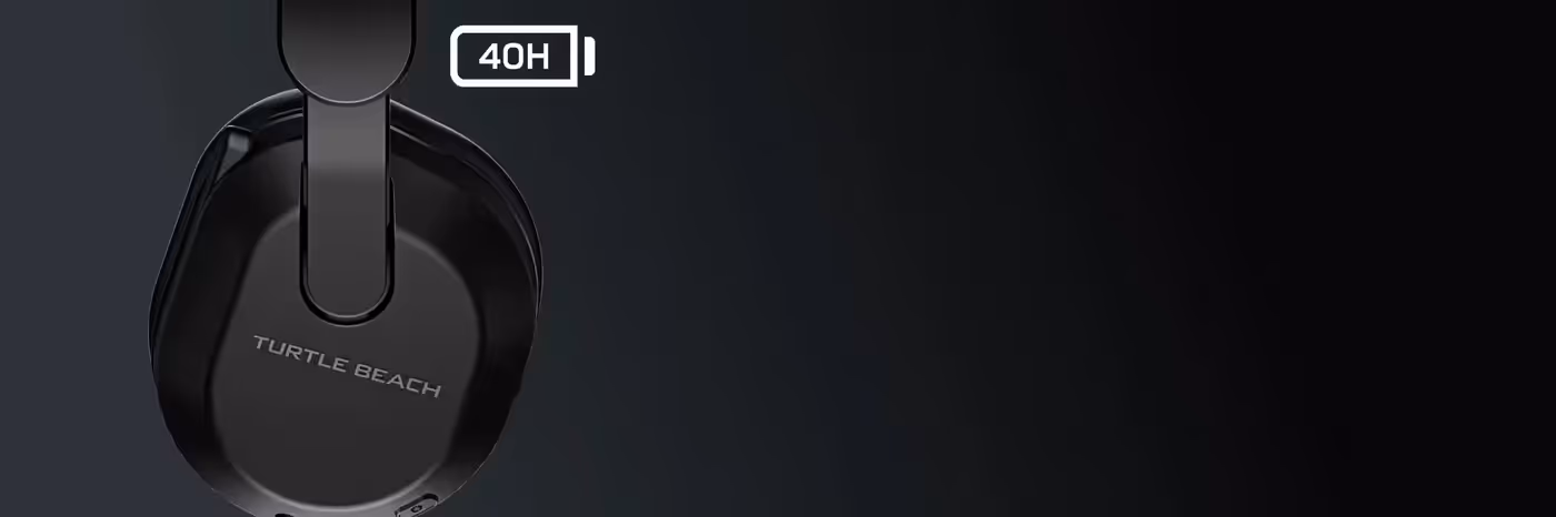 Turtle Beach Stealth 500 Gen 3 headset illustrating its 40-hour battery life