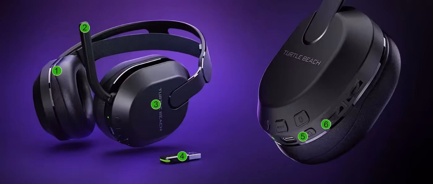 Full view of the Turtle Beach Stealth 500 Gen 3 wireless gaming headset