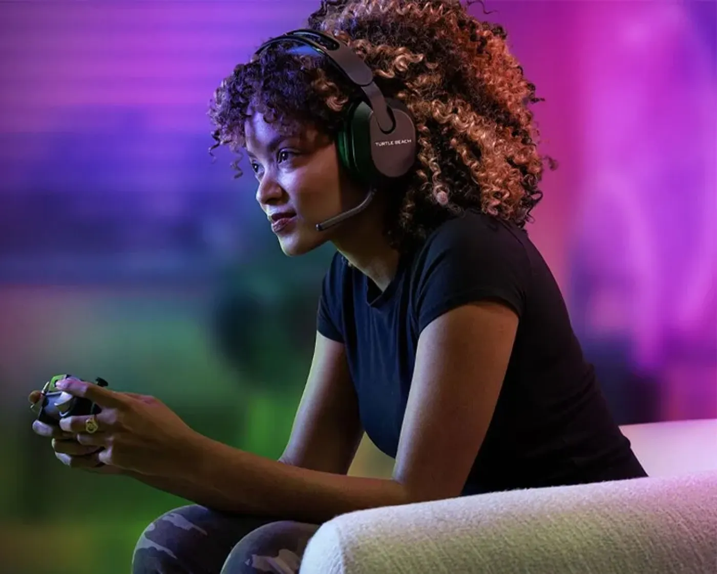 Turtle Beach Stealth 500 Wireless Gaming Headset showcasing sleek black design