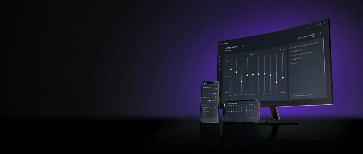 Turtle Beach Stealth 600 Gen 3 paired with the Swarm II app for audio tuning