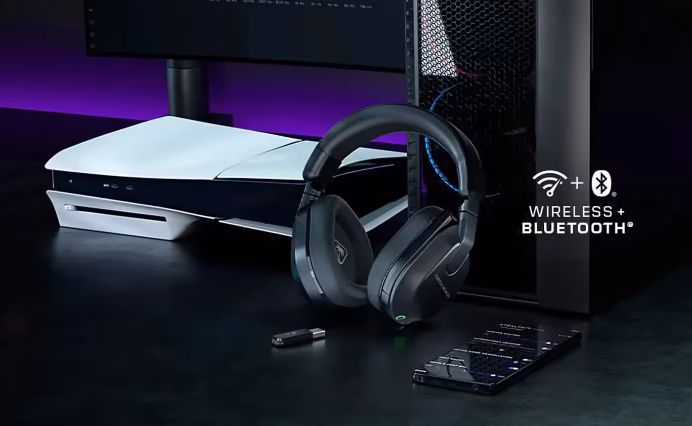 Wireless gaming headset compatible with multiple platforms