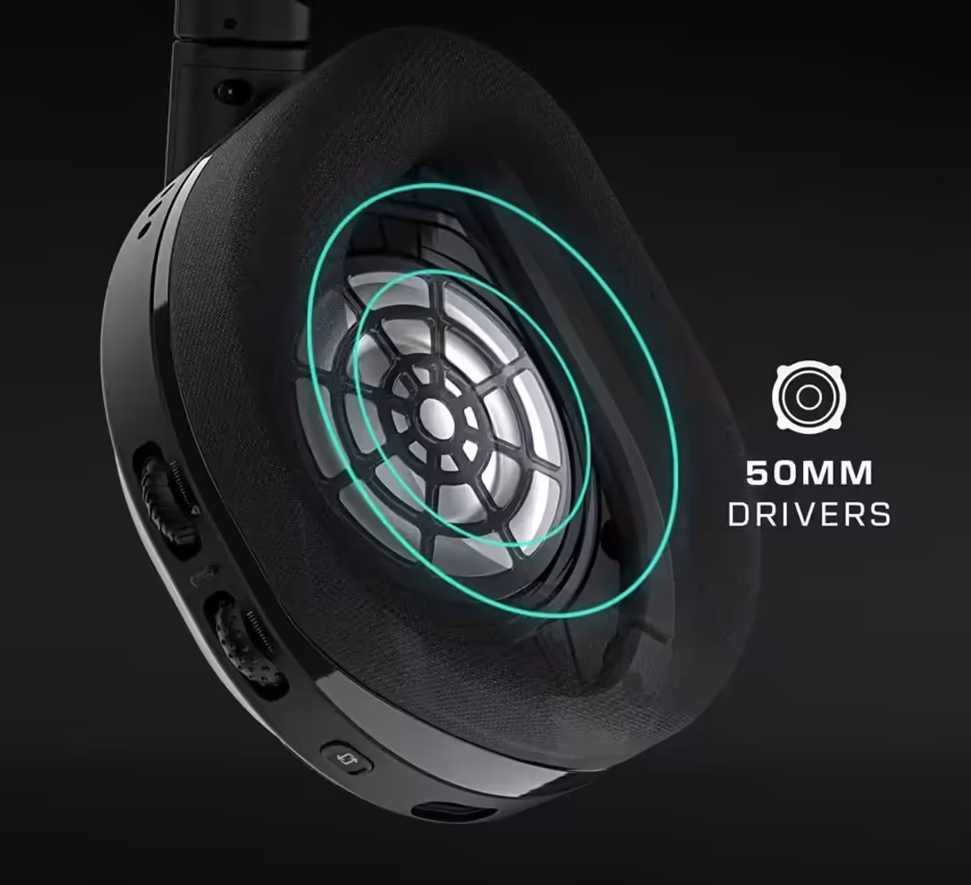 Gaming headset featuring high-quality 50mm Nanoclear audio drivers