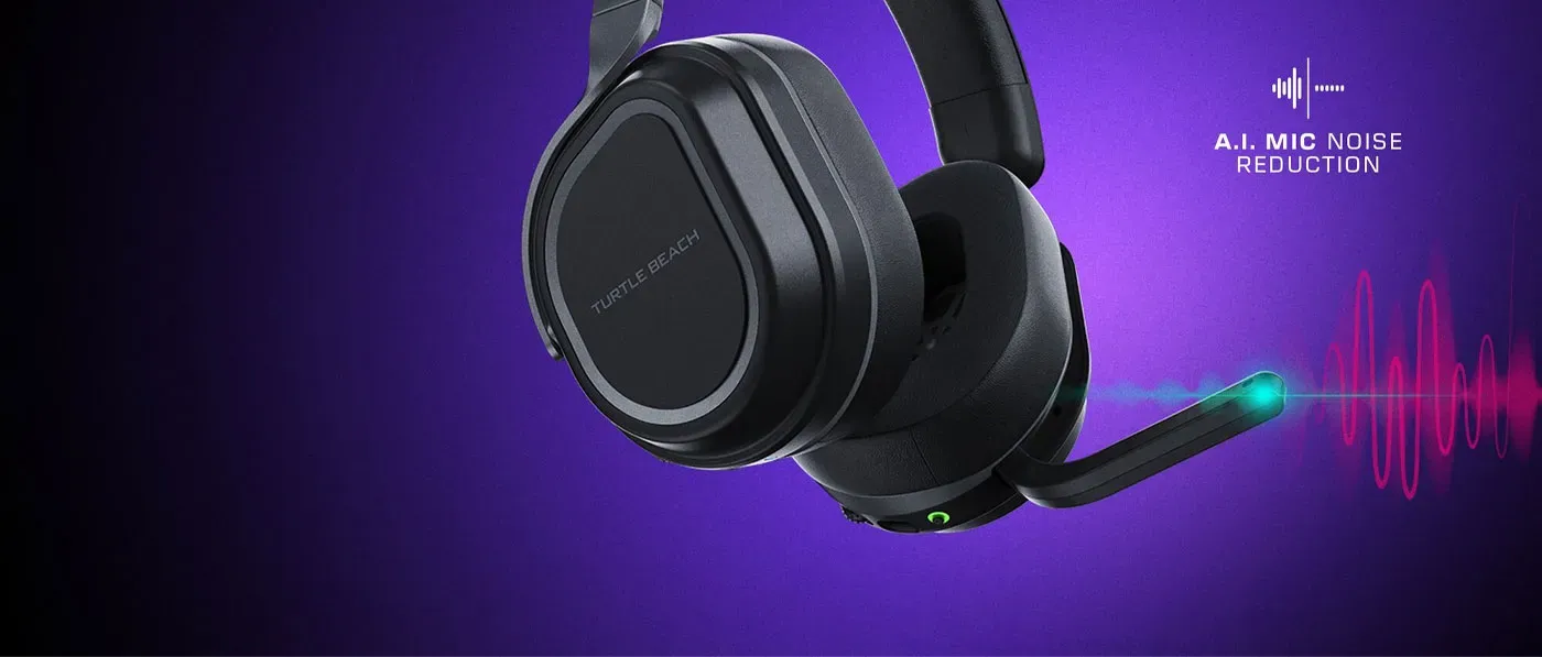 The flip-to-mute uni-directional microphone on the black Stealth 700 Gen 3 headset
