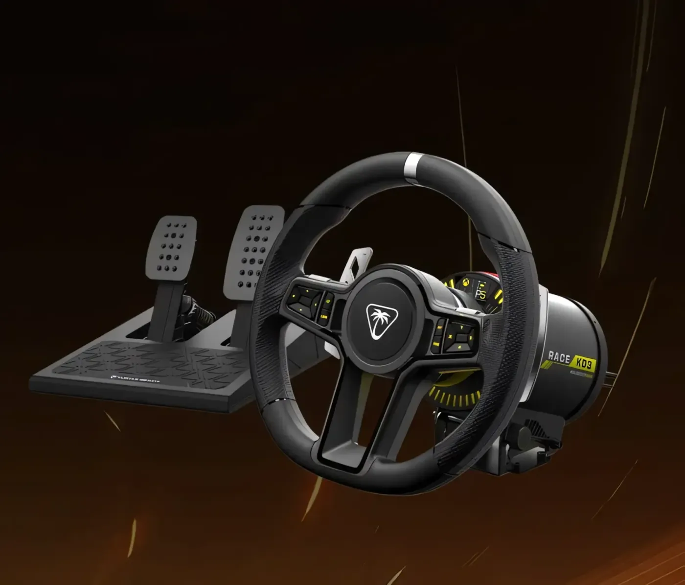 Complete VelocityOne Race KD3 system with racing wheel and pedal set for simulation gaming