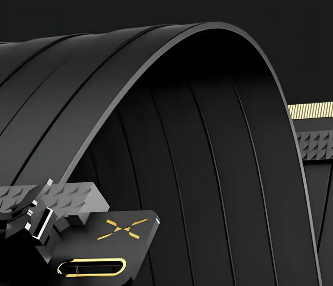 Flexible TPE riser cable showing extreme bend capability for compact cases