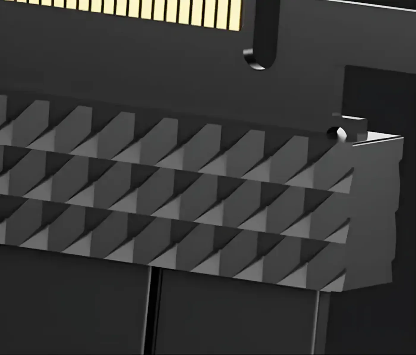 Single-mold pad protector design for enhanced stress and impact resistance