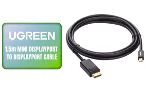 ugreen-1-5m-mini-displayport-to-displayport-4k-60hz-cable - Image 1