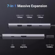 UGREEN CM498 9-in-1 USB-C Hub with 4K HDMI, RJ45, 100W PD - image 6