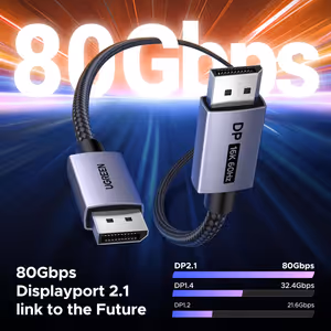 UGREEN DP131 DisplayPort 2.1 Cable 1m - 80Gbps 16K - image 3